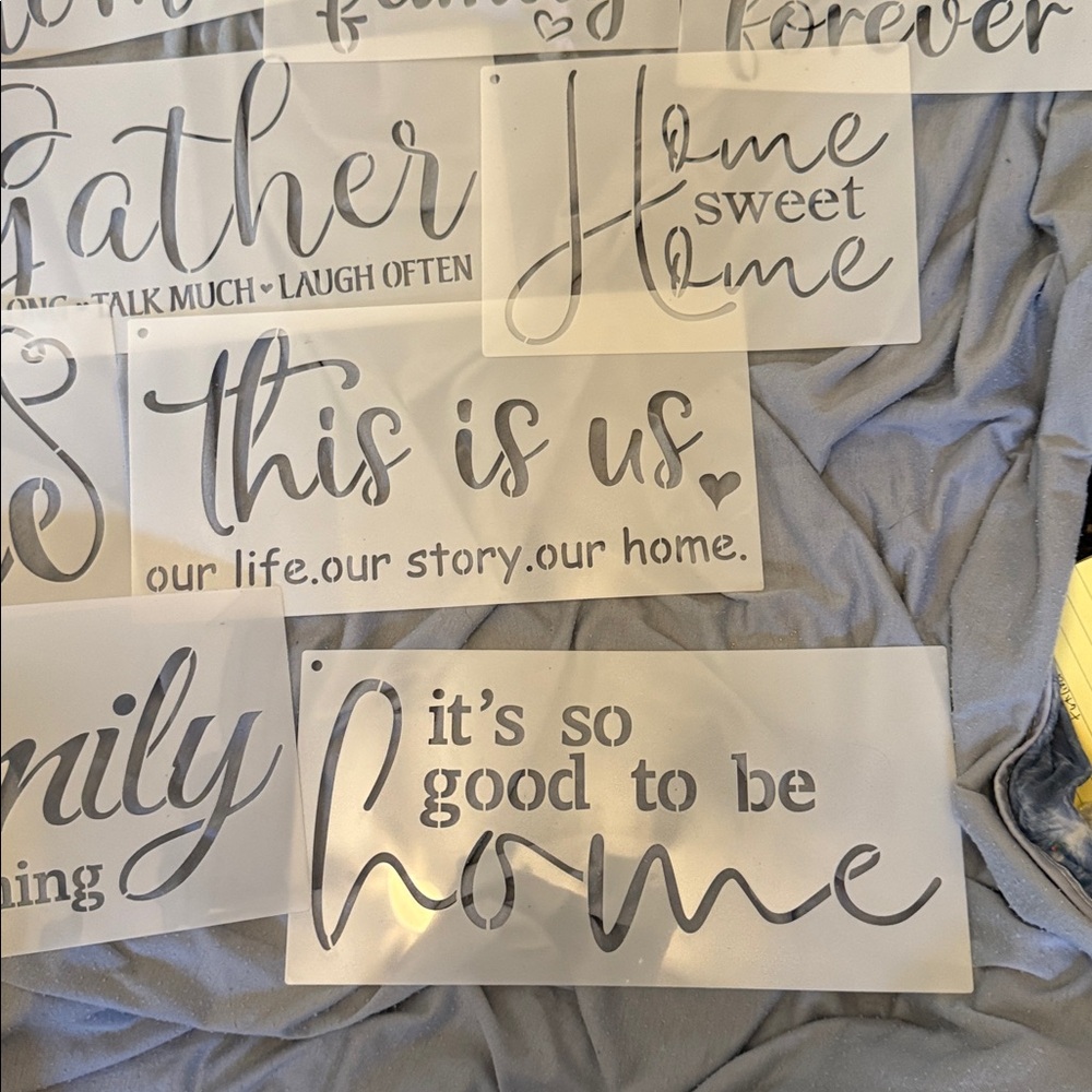 “Family” and “home” stencils for crafting - Picture 5 of 5